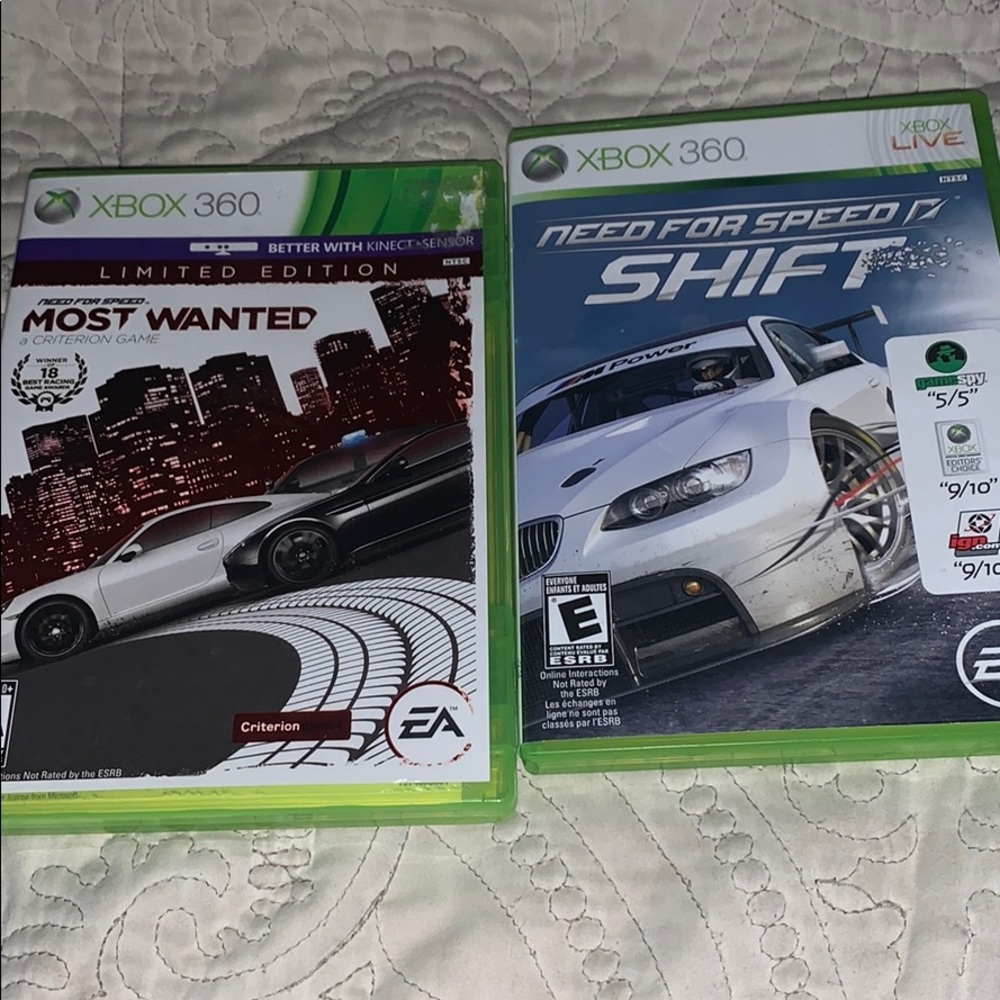 2 Need For Speed Xbox 360 Games